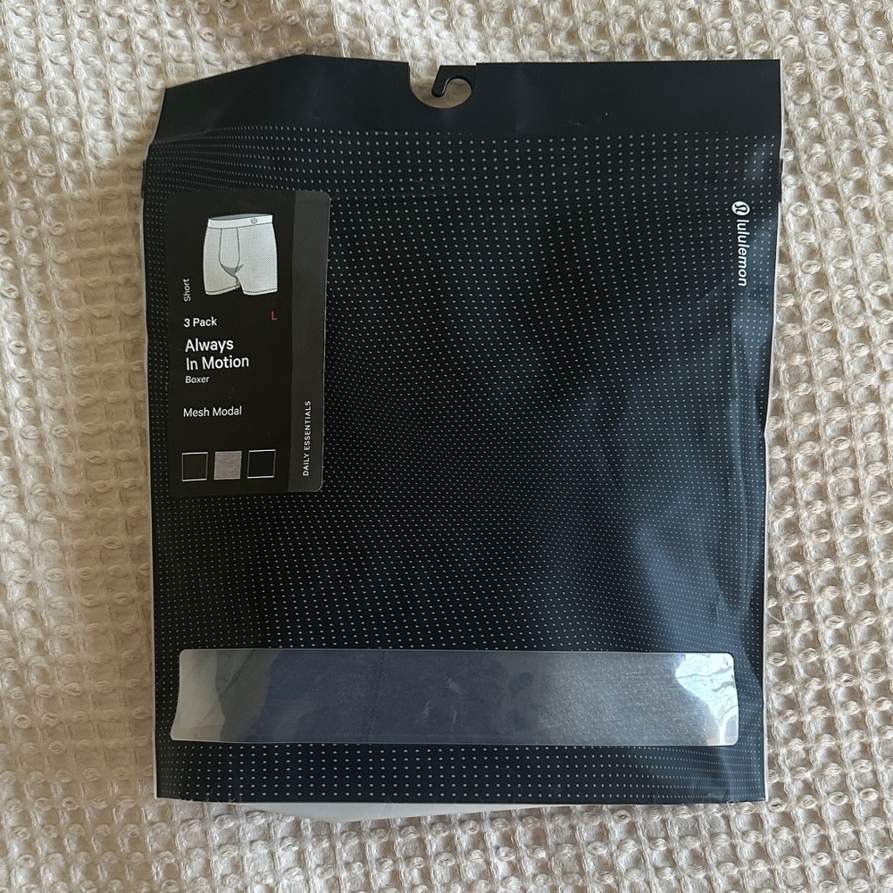 lululemon athletica Always In Motion Black Boxers 3-Pack